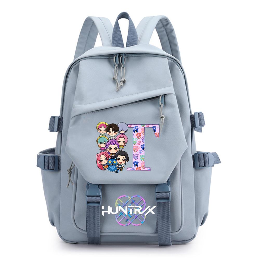 26 English Letter Kpop Demon Hunters Printed Backpack for Teenager Boy Gril Schoolbag Children Student Bookback Large Capacity Travel Bag Kid Gift