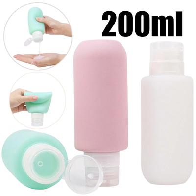 200ml Silicone Bottle Refillable Bottle Lotion Shower Gel Shampoo Container Empty Bottle Portable Travel Accessories