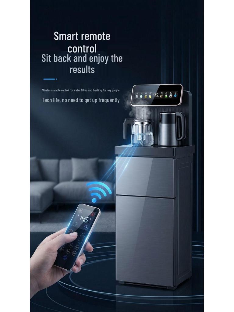 Smart Voice-Controlled Vertical Water Dispenser and Tea Bar Machine with Refrigeration