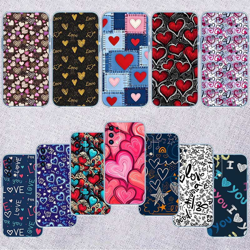 UP17 Calm Heart Transparent Phone Case for Samsung Galaxy A04 A04S A14 A23 A34 A54 M23 M33 M52 M53