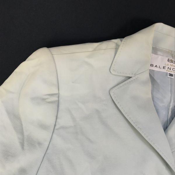 Balenciaga Tailored Jacket Blazer Women M 38 Light Blue Special Price Fully Lined Official Agent Tag(USED)