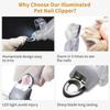 Professional  LED Pet Nail Clippers - with LED Light - Pet Cat and Dog Nail Clippers, Polishing Tools for Pet Cleaning Supplies
