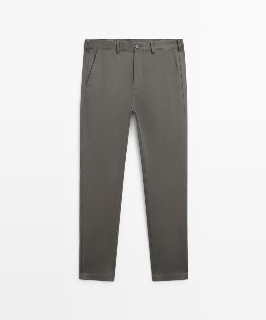 Masimodutti Cotton Blend Slim Fit Pants