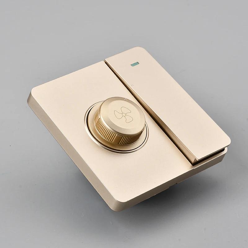 Ventilátor elektrický ventilátor plynulá regulace otáček s přepínacím panelem, regulátor stropního ventilátoru, 1gang1way s přepínačem regulace otáček