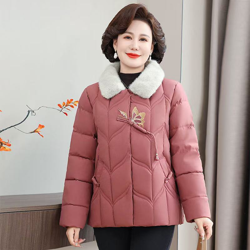 

Зимняя куртка короткая бархатная утолщенная хлопковая куртка для женщин среднего и пожилого возраста зимняя новая теплая хлопковая одежда 5XL140-77.5 kg