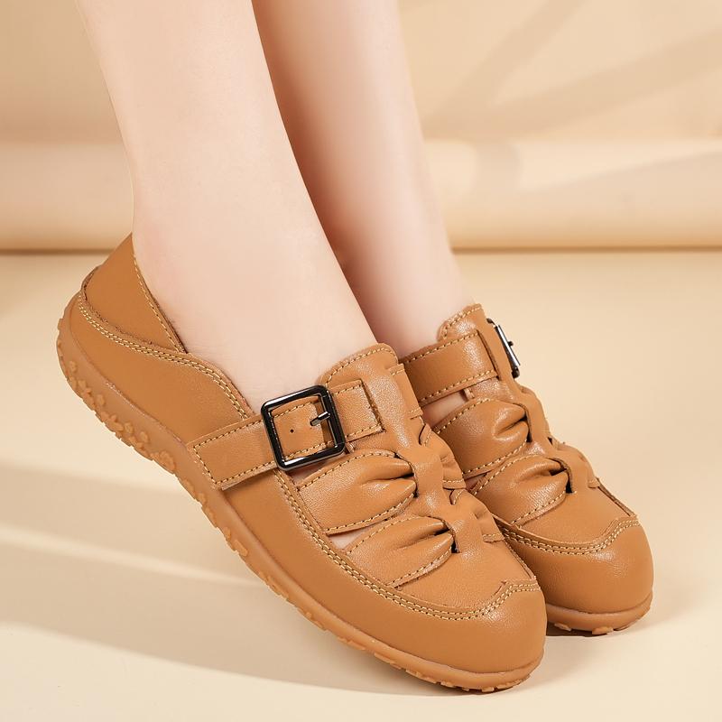 Damensandalen Sommer-Essentials Mary Jane Strand-Flats Bequeme weiche Gehsandalen Römische Sandalen für Mädchen Übergröße