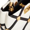 Valentino Roman Stud Series Diamond Pattern Soft Lambskin Removable Adjustable Chain Shoulder Strap Crossbody Shoulder Tote Bag Small WW0B0I97ZDFA81