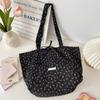 4 Fresh and sweet floral chiffon shoulder bag large-capacity student class bag fashionable versatile tote bag women