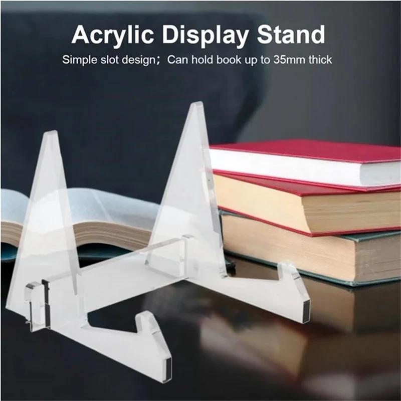 Reading Bookshelf Black Acrylic Book Holder Tablet PC Pad Drawing Support Desk Organizer Reading Recipe Cookbook Stand