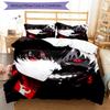 3pcs Tokyo Ghoul Bedding Set Duvet Cover Closure Includes 1 Duvet Cover & 2 Pillowcases, Soft and Comfortable for All Seasons.