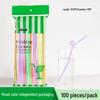 Colored Bendable Plastic Straws: Creative Black Transparent Art Straws for Drinks & Juice