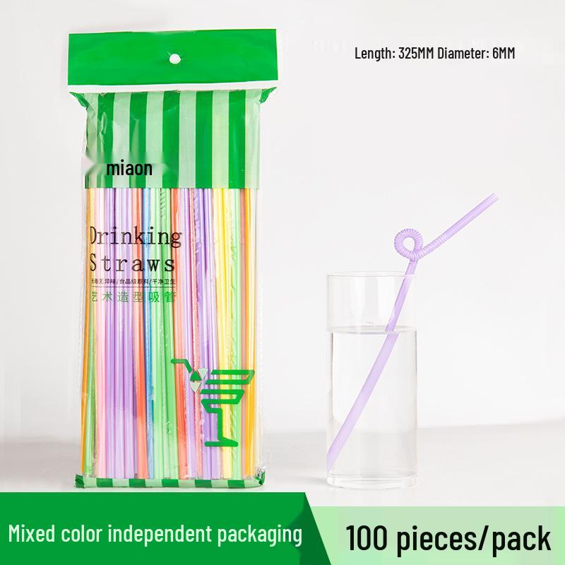Colored Bendable Plastic Straws: Creative Black Transparent Art Straws for Drinks & Juice