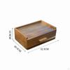 Wood Organizer Teabag Holder Accessory Practical Gift Rustic Men Storage Drawer Chest for Countertop