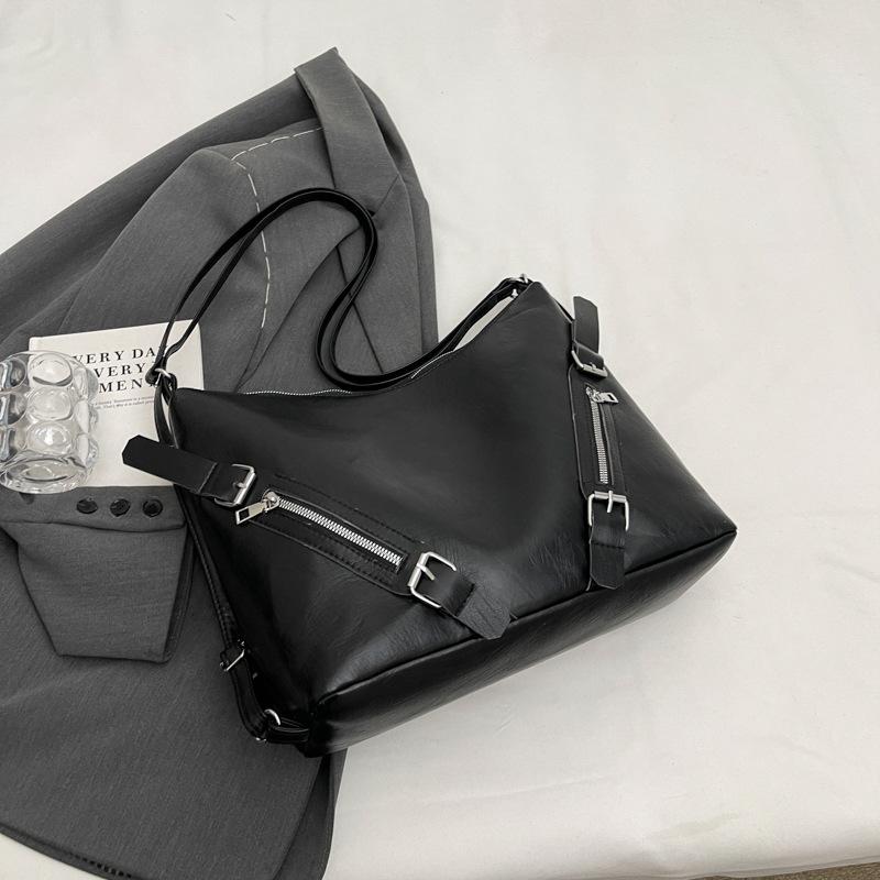 Tote bag women's 2025 new large-capacity commuter backpack retro versatile single shoulder crossbody high-end backpack