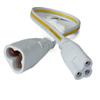 2pcs PVC Plastic LED Lamp Connecting Wire .LED Tube Integrated Three Hole Plug Wire  Electrician