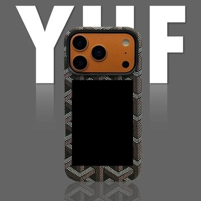 High-End Business Hundezahnleder Hülle Für IPhone 17 Pro Max 16 15 14 13 Go-ya Objektiv Erhöht Schutz Für Magsafe Magnetisches Kabelloses Ladegerät Abdeckung