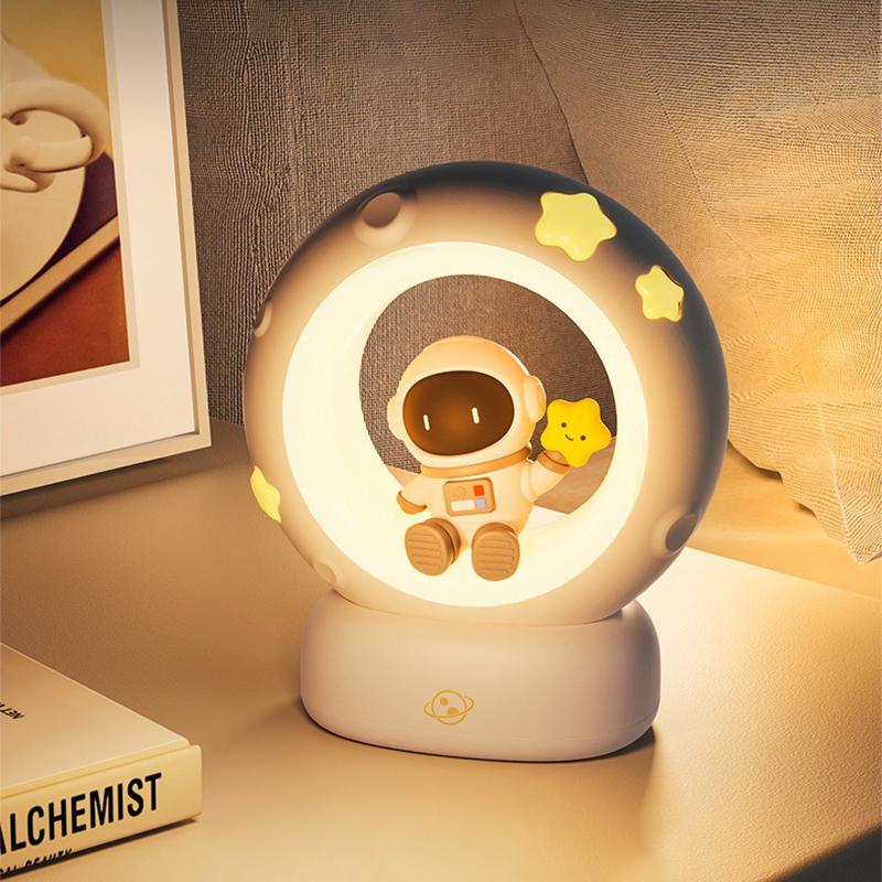 LED Panda Astronaut Bedside Sleeping Night Light USB Charging Children Eye Protection Lamp Lighting