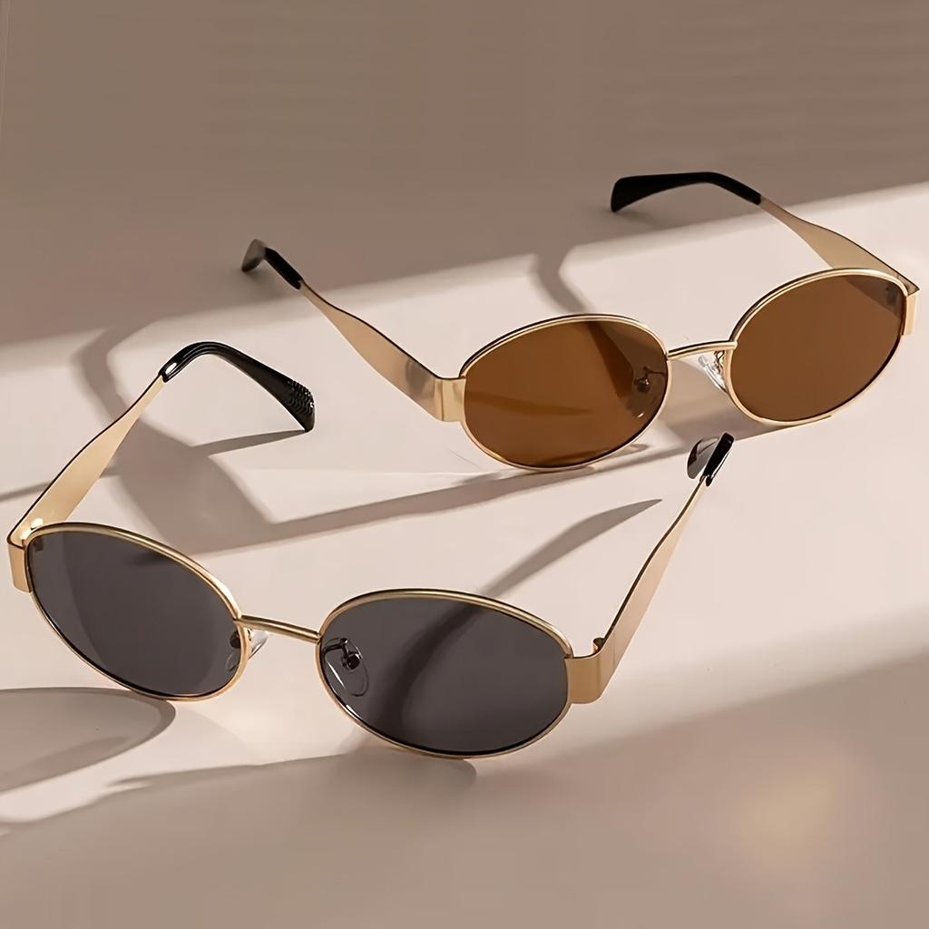 2pcs Women'S Retro Fashion Glasses Stylish Streetwear Design for Everyday Formal Occasions Fashionable Eyewear
