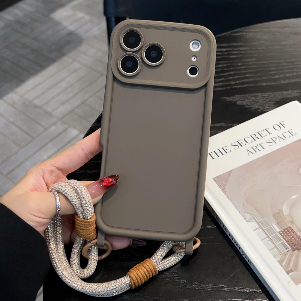 Wrist Strap Lanyard Soft Silicone Case For iPhone 17 Pro Max 16 15 14 13 12 11 XR XS X 7 8 Plus Lens Protection Shockproof Cover