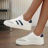 Ladies' Casual Sports Shoes - Lightweight Low Top Shoes with Breathable Lining, Comfortable Sole and Striped Design, Fashionable and Versatile