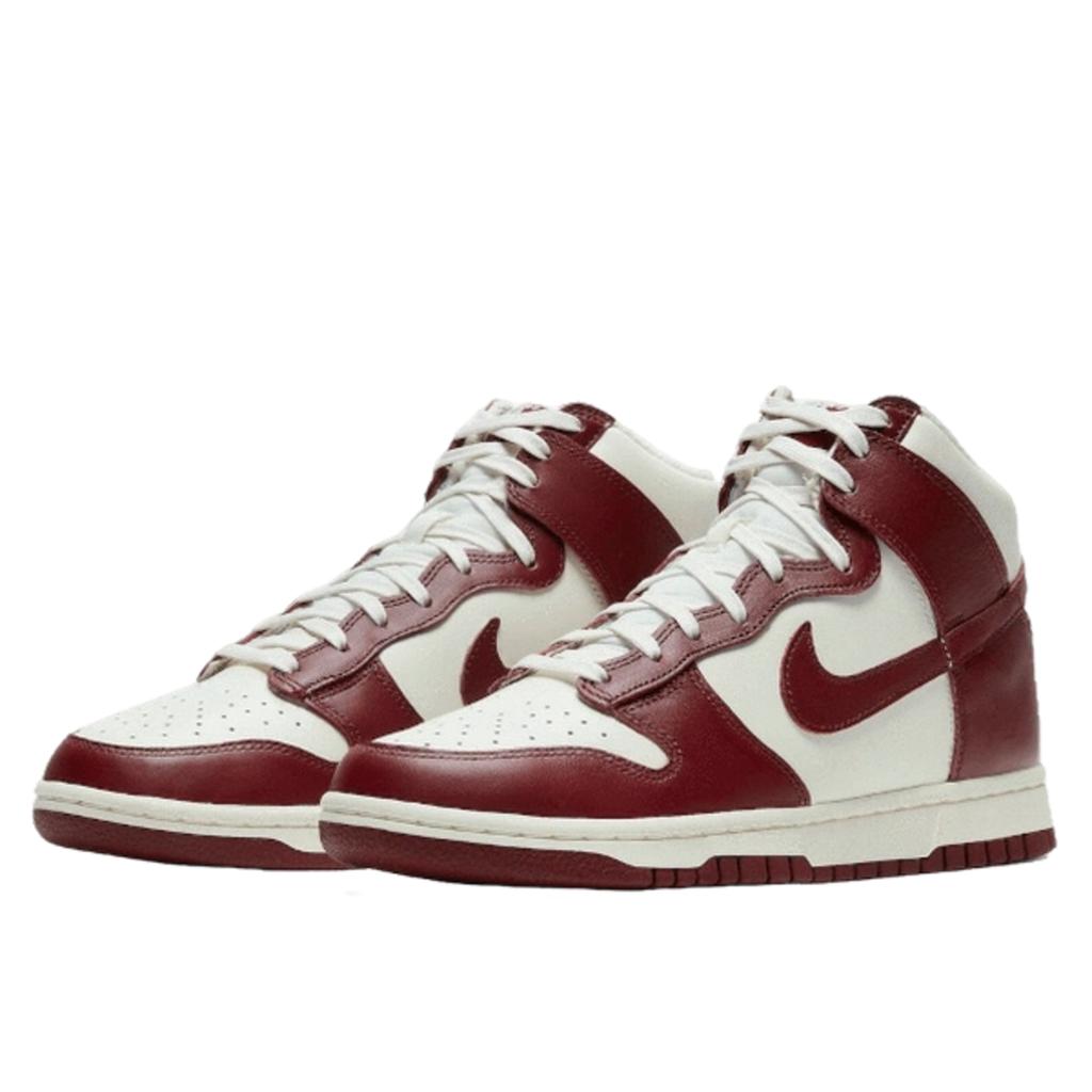Nike Dunk High Sail Team Red