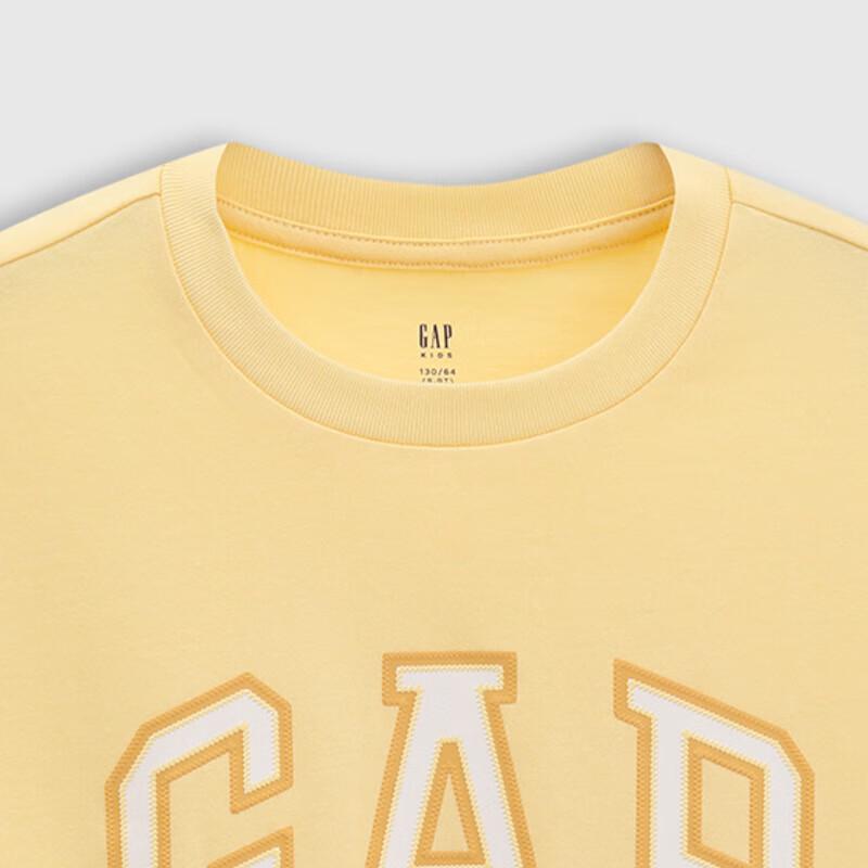 Gap Girls' 2025 Autumn Logo Print Cotton Long-Sleeve T-Shirt