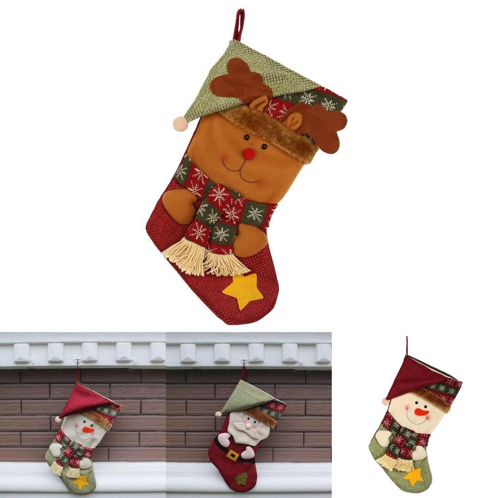 Santa Claus Stocking Nonwoven Craft For Christmas Party Decoration Gift For Classmates