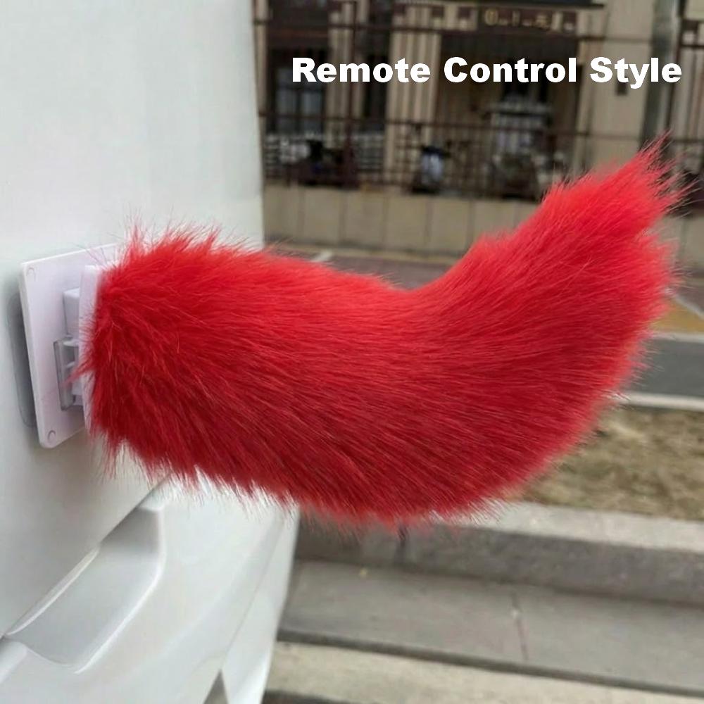 Fluffy Car Wagging Moving Tail Rechargeable Motorcycle Tail Ornament All Vehicles