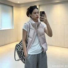 Autumn and winter new women's knitted hooded down jacket vest jacket casual versatile loose stacking vest