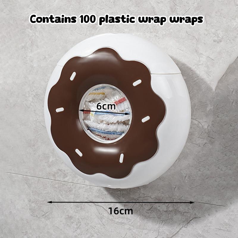 Plastic Wrap Storage Box Wall-Mounted Punch-Free Food-Grade Disposable Plastic Wrap Bag Cover Storage Artifact Kitchen
