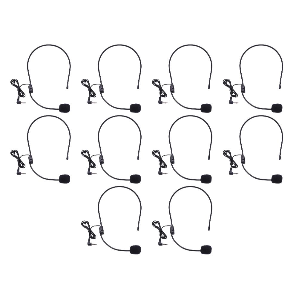 3.5mm Plug Guide Lecture Speech Headset Mic Voice Amplifier Portable Wired Microphone Lightweight Over Head for Teaching Meeting