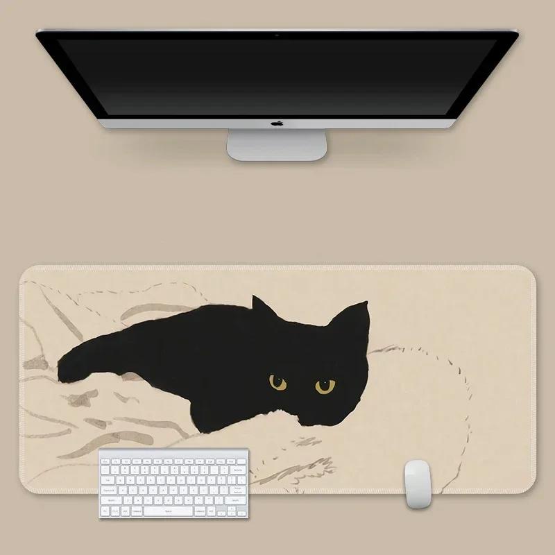 Ink Cat Mouse Pads Kawaii Custom Table Mats Computer Mousepad Company Big Desk Pad Large Cute Gamer Mousepads Mouse Mat