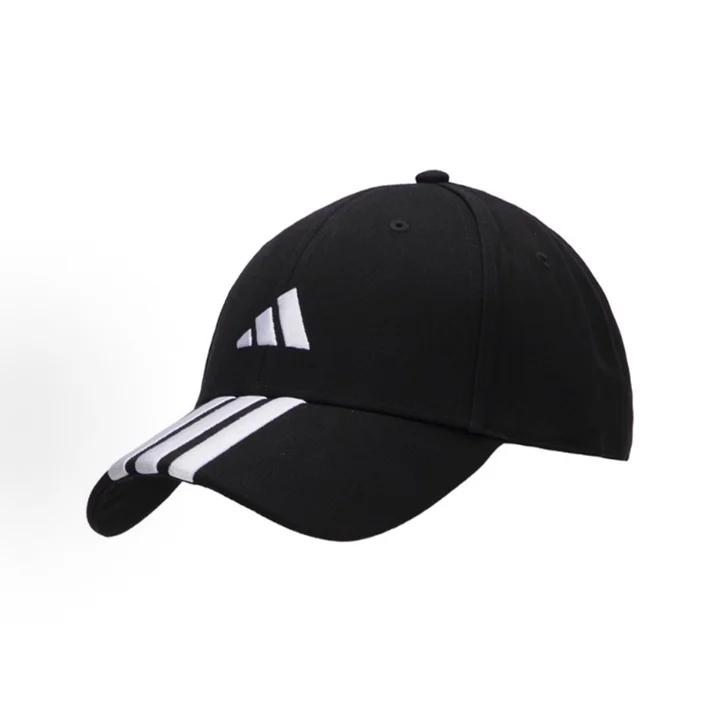 adidas Classic Striped Curved Brim Cotton Hat, Adjustable Unisex Sun Hat for Young People Daily Outdoor Sports JG1072