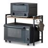 Microwave Rack, Microwave Stand, Kitchen Rack, Shelf, Kitchen Storage, Standard Type, Black X Ash Brown, Effectively Utilizes Kitchen Spac