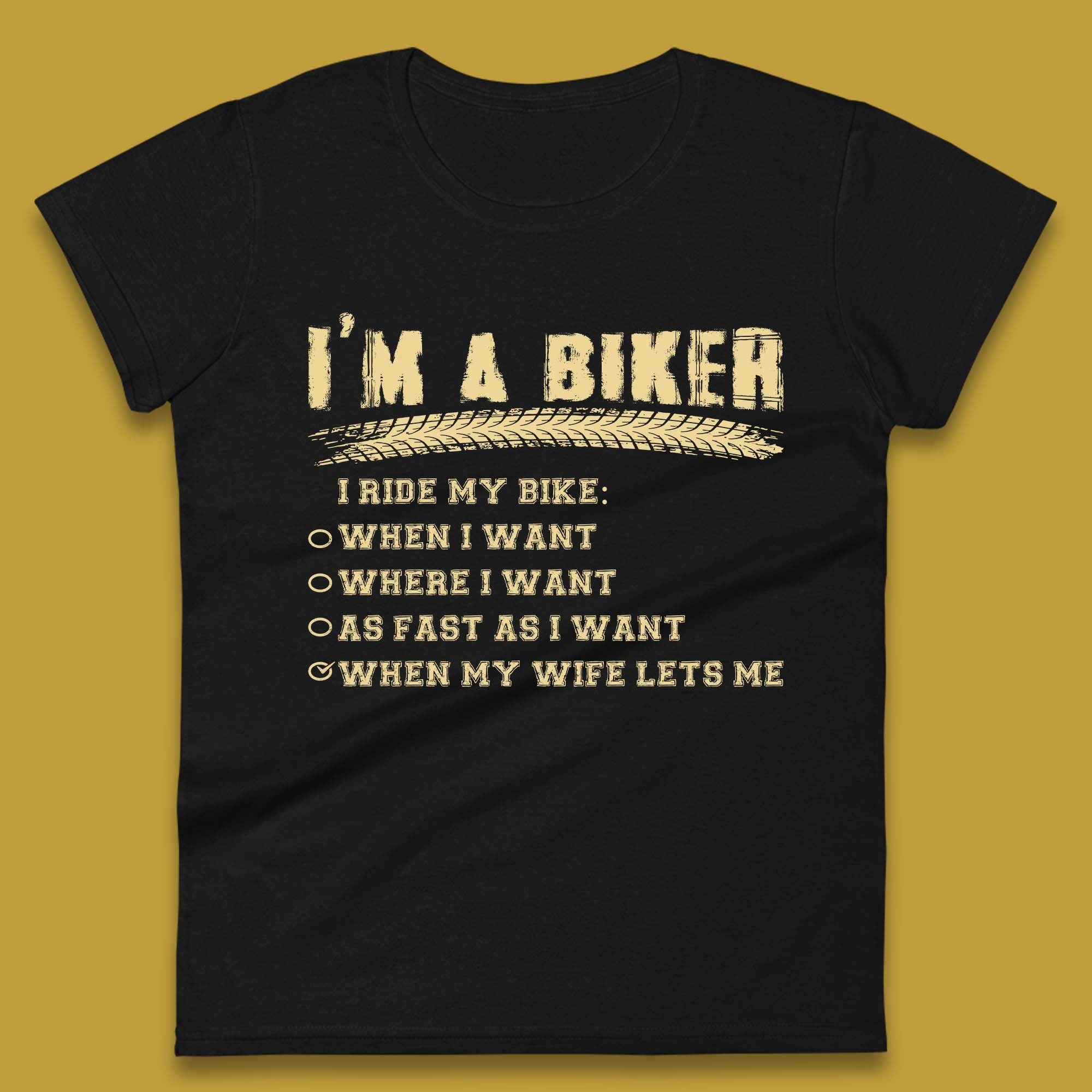 

I m A Biker I Ride My Bike Womens T-Shirt Mens Tops Tees Unisex 4XL