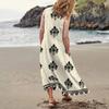 Women's Summer Casual Fashion Flower Printed Sleeveless  Pocket Dress