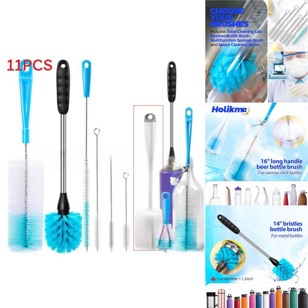 Household Bottle Cleaning Brush Set For Narrow Neck Bottles And Water Containers