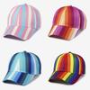 Unisex Rainbow Pattern Baseball Hat With Breathable Twill Fabric For Sun Protection
