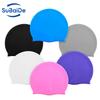 Customize Printing Funny Logo Ear Protection Silicone Swimming Caps for Men