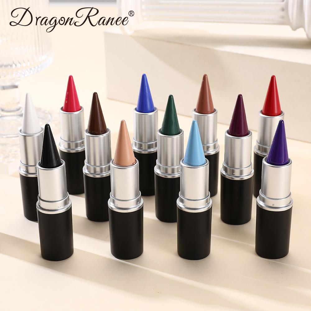 12 Colors Colorful Eyeliner Long-Lasting Waterproof Smudge-Proof In Black White Blue Purple Green Versatile for Lip Liner & Eye Makeup