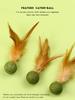 Cat Toy Ball Feather Funny Cat Mint Ball Plus Feather Mint Ball Throwing Toys Interactive Plush Toys Catnip Pet Supplies