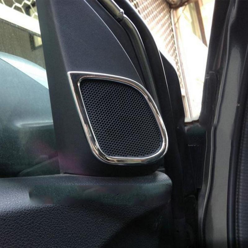 For Honda CRV CR-V 2012 2013 2014 2015 2016 Car Stick A Column Audio Speak Window Windshield Side Triangle Lamp Trim 2pcs