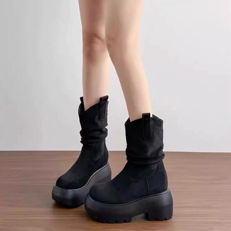 Small inner height increase 9CM Martin boots women's retro autumn and winter new versatile British style thin boots fashion short boots