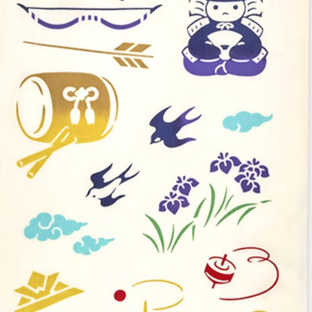 Miyamoto Kenema Chusen Tenugui hand Celebration of May Decorations 50207 35 x 90 cm (Japanese towel) - - Approx.