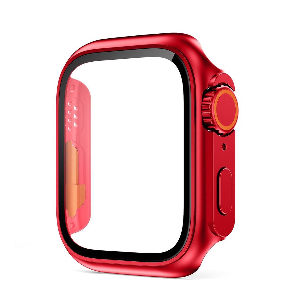 Herdet glass med PC-veske Oppgradering til Apple Watch Ultra 49 mm, for Apple Watch 8 7 45 mm 41 mm for Iwatch Series SE 6 5 4 40 mm 44 mm skjermbeskytter PC