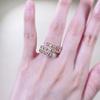 Zhuozhifan S925 Silver Three-Row Pave Snake Ring for Women