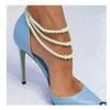 Simple Retro Pearl Foot Decoration, Personalized Multi-layer Versatile Women's Anklet