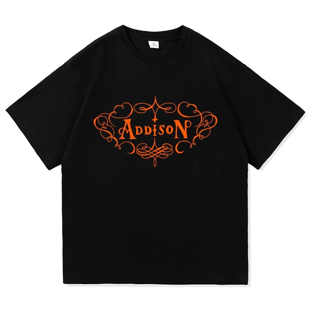 Addison Rae New Album Poster Print TShirt Fashion Men Women Cotton Fashion Harajuku Highstreet Top Oversized Casual Summer Tee S