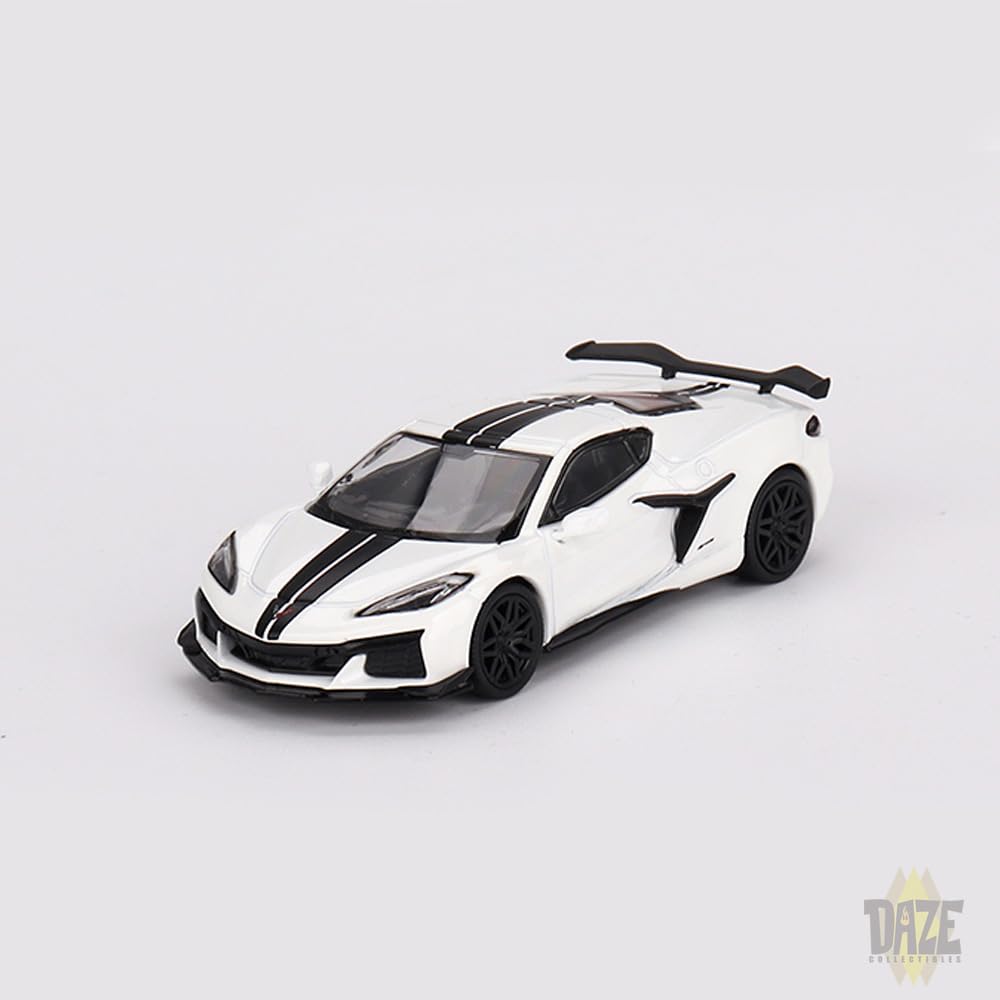 MINI GT 164 Scale U.S. MiJo Toys Limited Edition Chevrolet Corvette Z06 2023 (Arctic White)