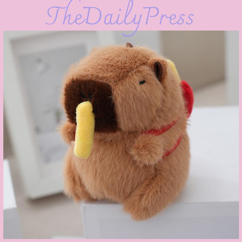 Keychain Plush Capybara Doll Pendant Decoration Birthday Gift Animal Kitchen